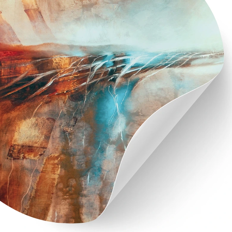Sticker mural Horizon lumineux sur l'eau - Schmucker - Rond 