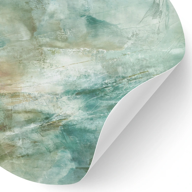 Sticker mural vert sauge brumeux - Schmucker - Rond 