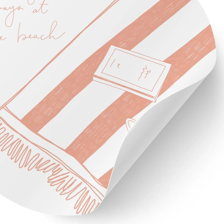 Wandtattoo Sehnsucht nach Strand und Meer - Soley - Rund 