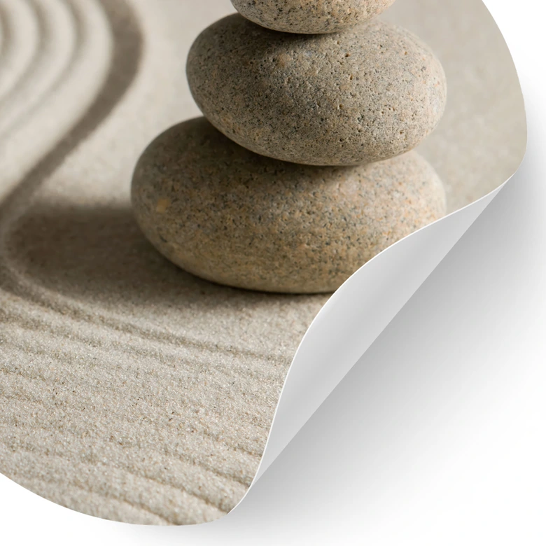 Naklejka na ścianę Stone in Sand 2 - okrągła 