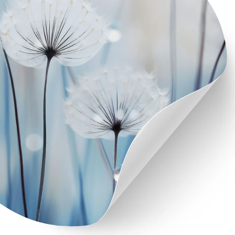 Wandtattoo Tauperlen auf Pusteblumen - Treechild - Rund 