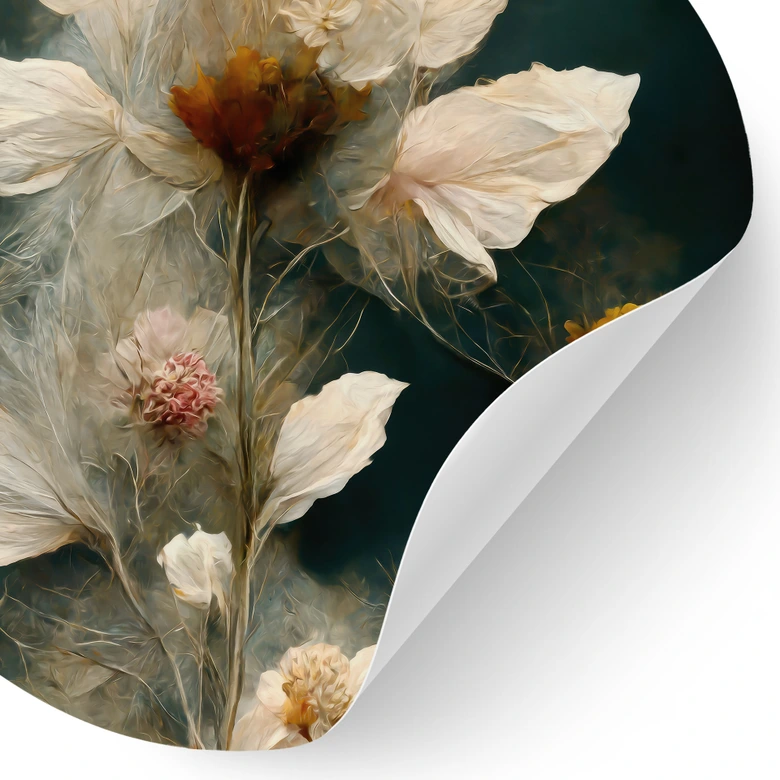 Wandtattoo Vergängliche Blütenpracht - Treechild - Rund 