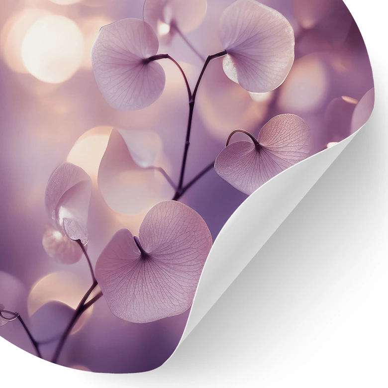 Wandtattoo Zarte Orchidee in Lila - Treechild - Rund 