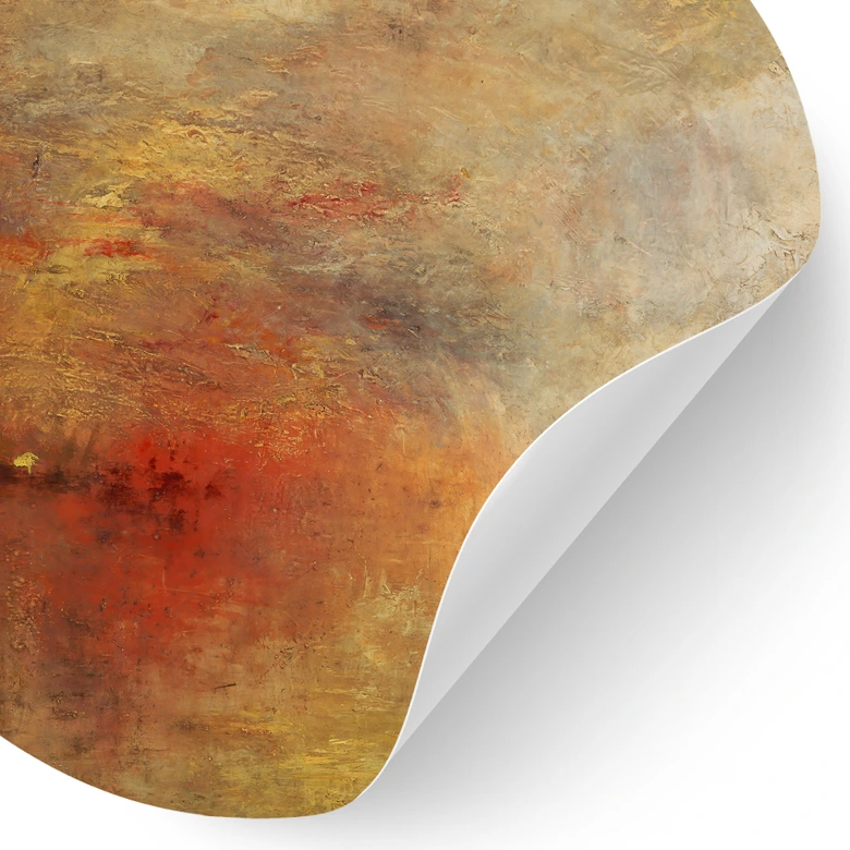 Wandtattoo Turner - Sonnenuntergang über einem See - Rund 