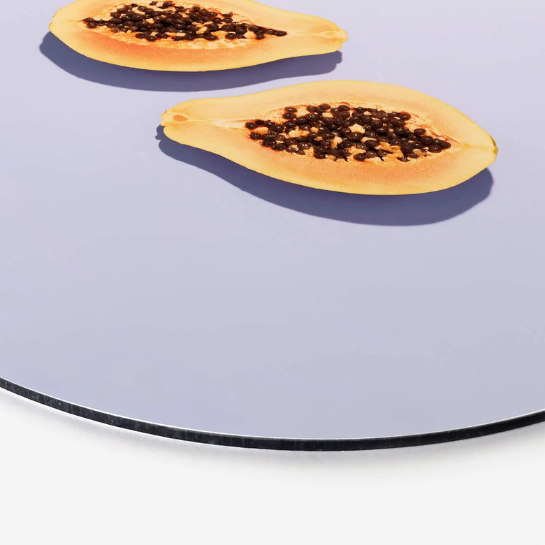 Alu-Dibond 1X Studio - Papaya - Rund 