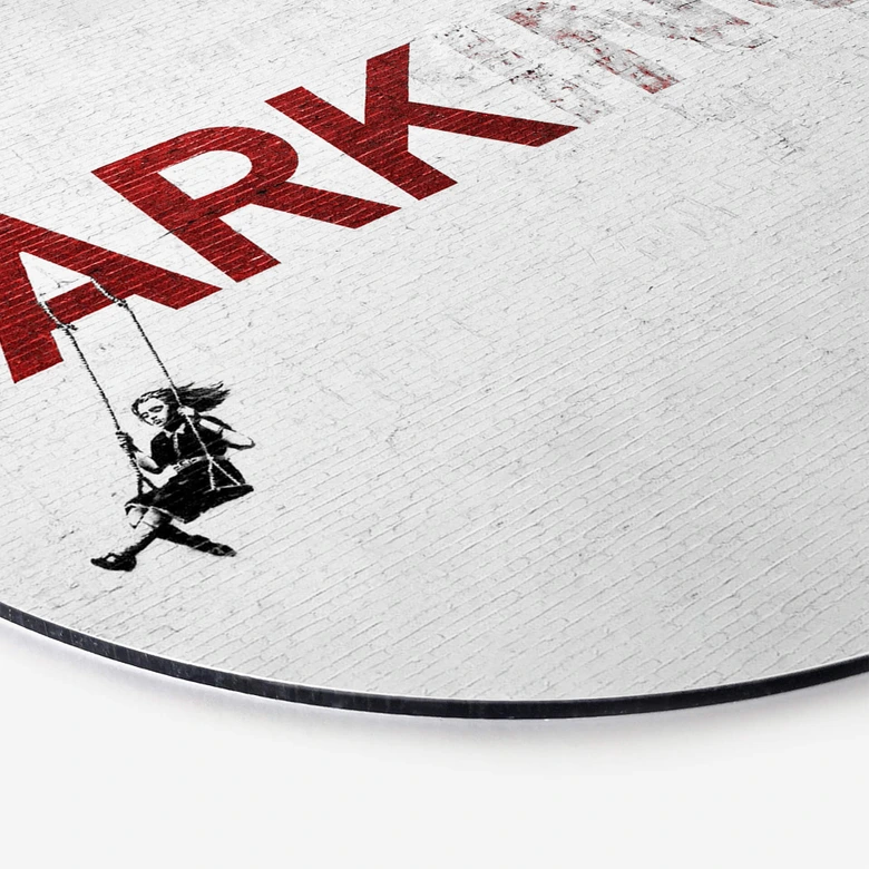 Alu-Dibond Banksy - Parking - Rund 