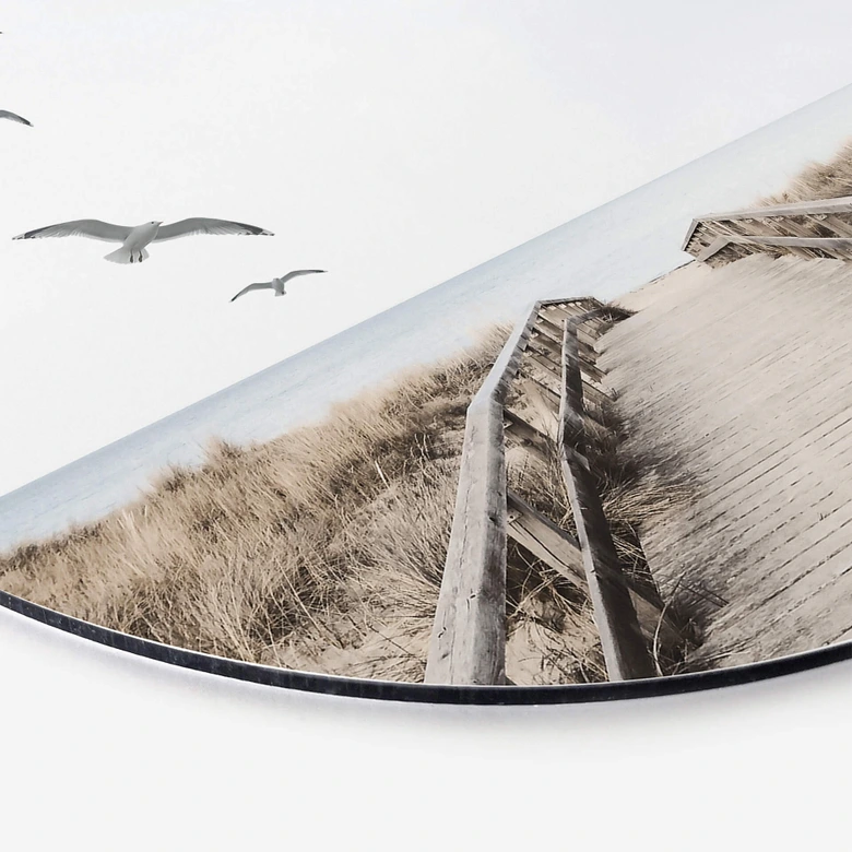 Wandbild Blick auf die Ostsee - Alu-Dibond Rund 