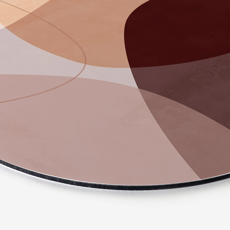 Dibond Wanddecoratie Abstracte vormen in warme aardetinten - Böhmer 