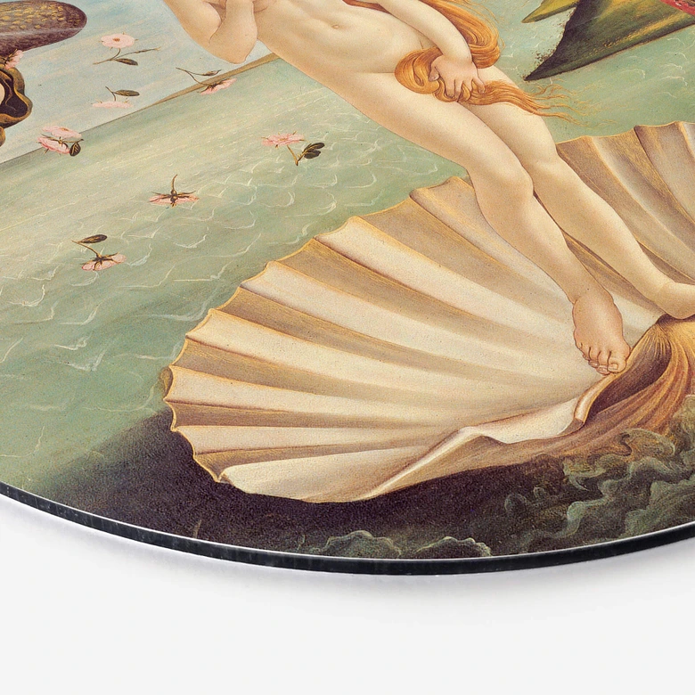 Alu-Dibond Botticelli - Geburt der Venus - Rund 