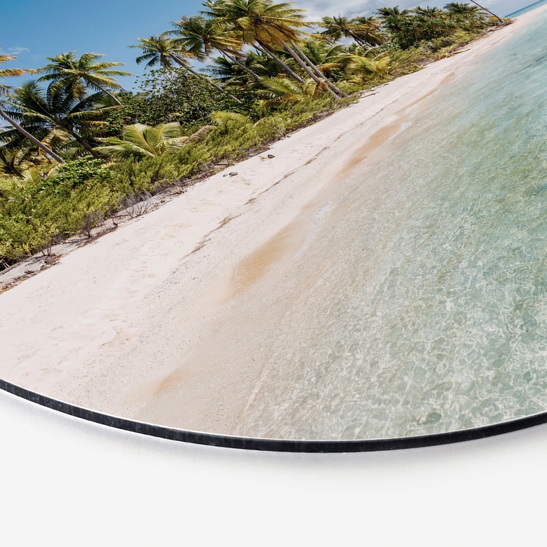 Wandbild Palmenstrand in der Südsee - Colombo - Alu-Dibond Rund 
