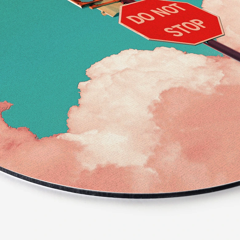 Dibond Wanddecoratie Do Not Stop - Bord voor turquoise blauwe lucht - CosmoZach 