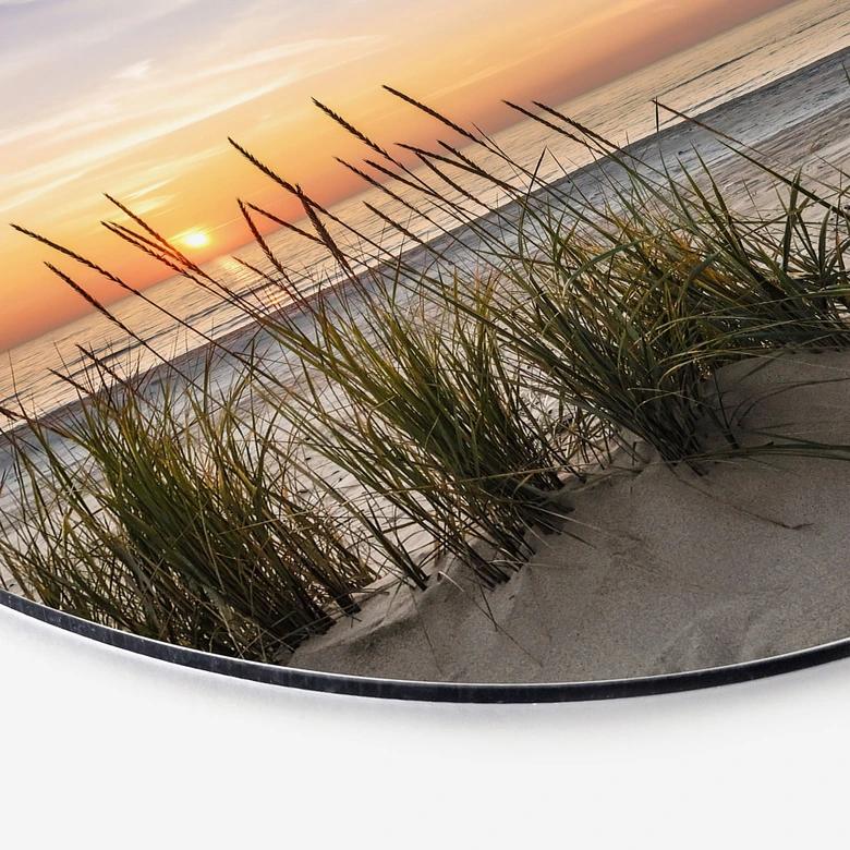 Alu-Dibond Wall Circle Dunes at sunset 