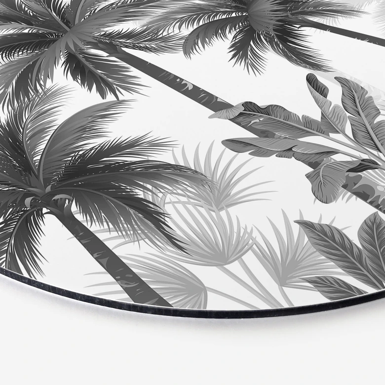 Wandbild Exotische Palmenlandschaft - Alu-Dibond - Rund 