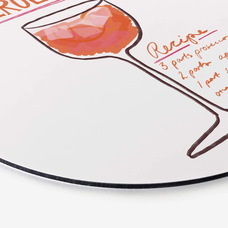 Rundes Wandbild Fritsch - Aperol Spritz - Alu-Dibond 