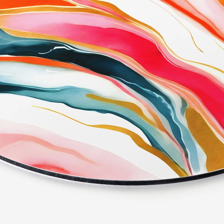 Dibond Wanddecoratie Kleurrijk gemarmerd abstract - Gokhale 