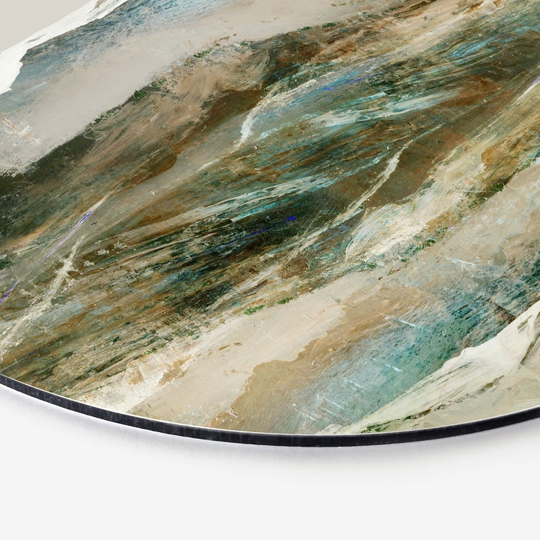 Wandbild Berge Abstrakt - Hobday - Alu-Dibond - Rund 