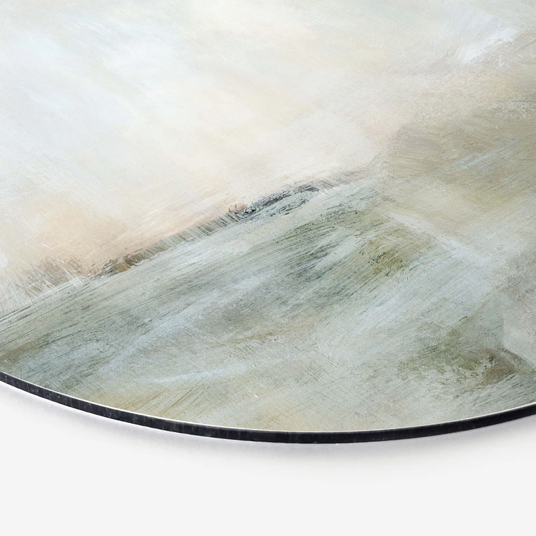 Wandbild Golden Abstrakt - Hobday - Alu-Dibond - Rund 