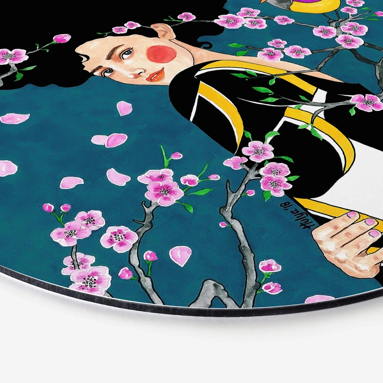 Wandbild Rund - Sie und Ich - Hülya - Alu-Dibond 