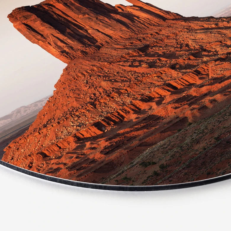 Wall Art Rock Formation in Monument Valley - Hugonnard - Alu-Dibond Round 