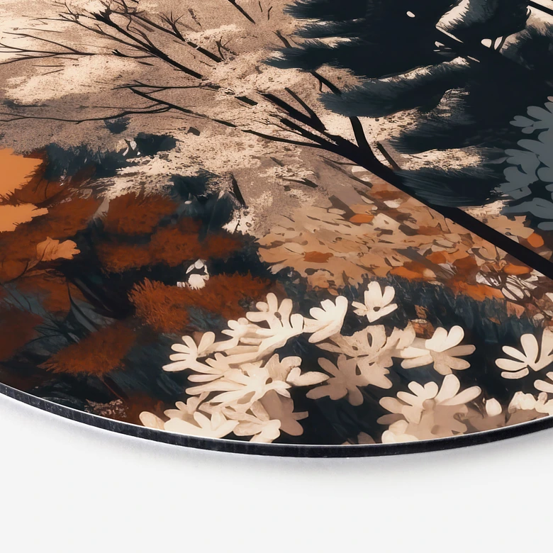 Wandbild Bunter Herbstwald - Jaszke - Alu-Dibond Rund 