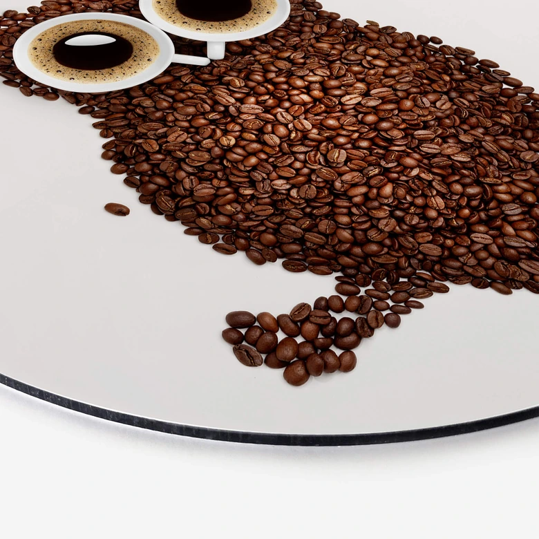Alu-Dibond Kaffeeeule - Rund 