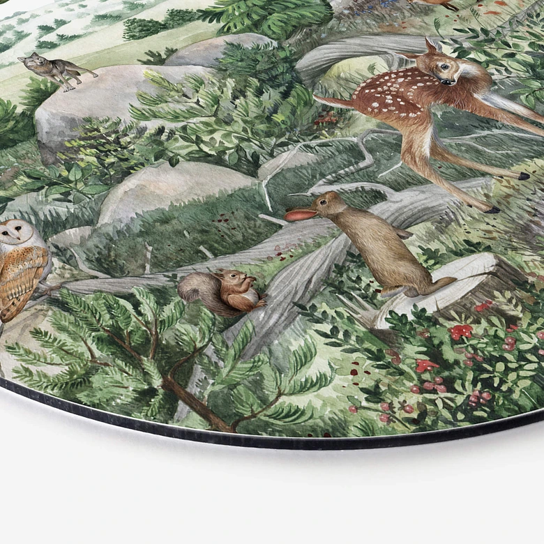 Wandbild Kikki Belle - Waldspaziergang - Alu-Dibond Rund 