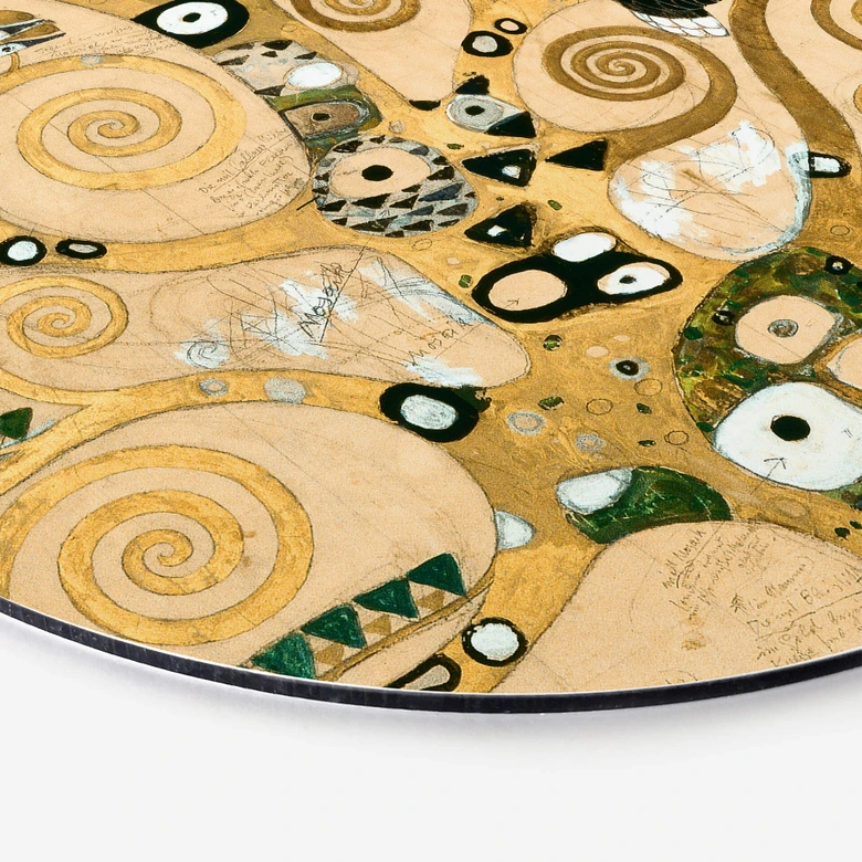 Alu-Dibond Klimt - Der Lebensbaum - Rund 
