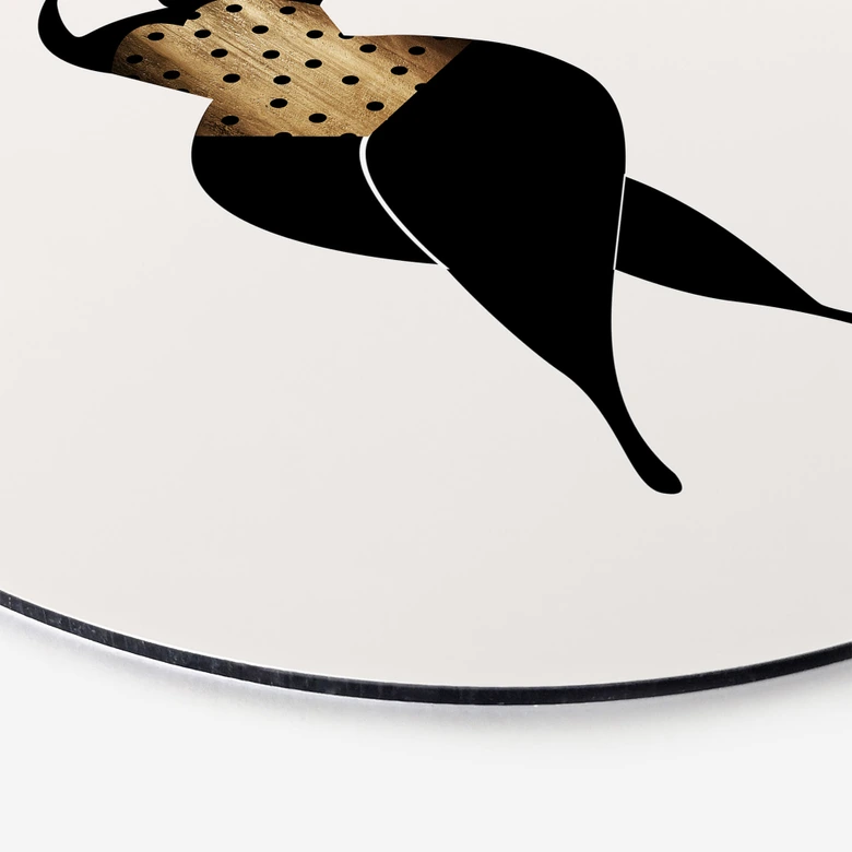 Alu-Dibond Kubistika - Tanz in der Sonne - Rund 