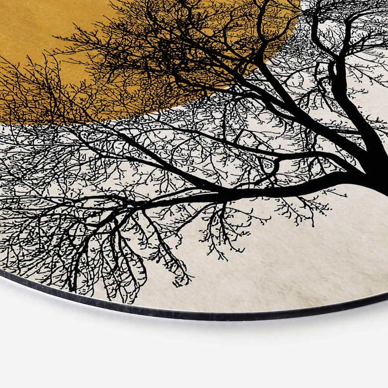 Alu-Dibond rond - Kubistika - Winterochtend 