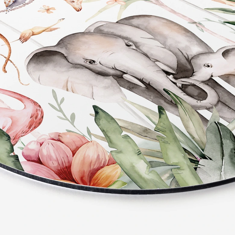 Dibond Wanddecoratie Afrikaanse dieren in het regenwoud - Kvilis 