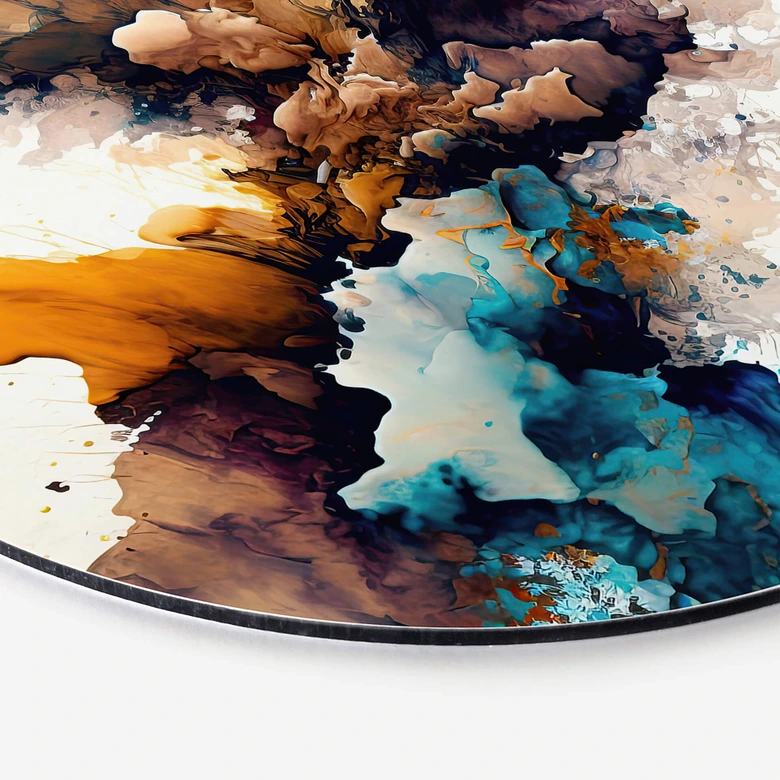 Wandbild Mauro - Farbenrausch im Herbst - Alu-Dibond Rund 