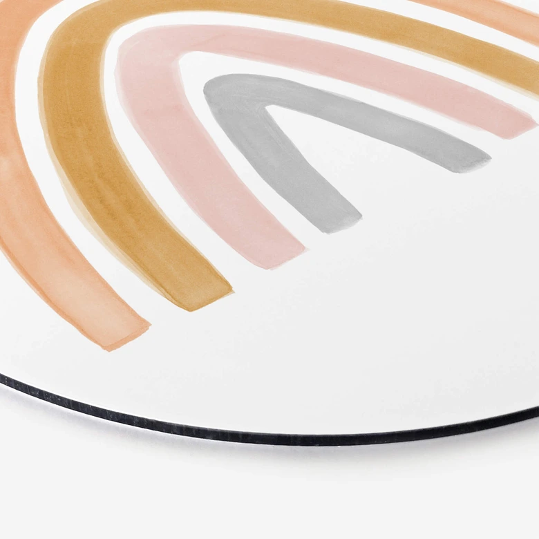 Wandcirkel Nouveauprints - Bonte Regenboog 