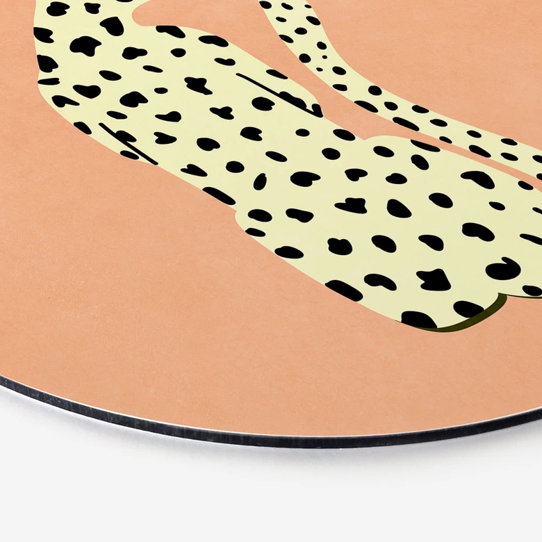 Wandbild Eleganter Gepard mit Sonnenbrille - Oltmanns - Alu-Dibond Rund 