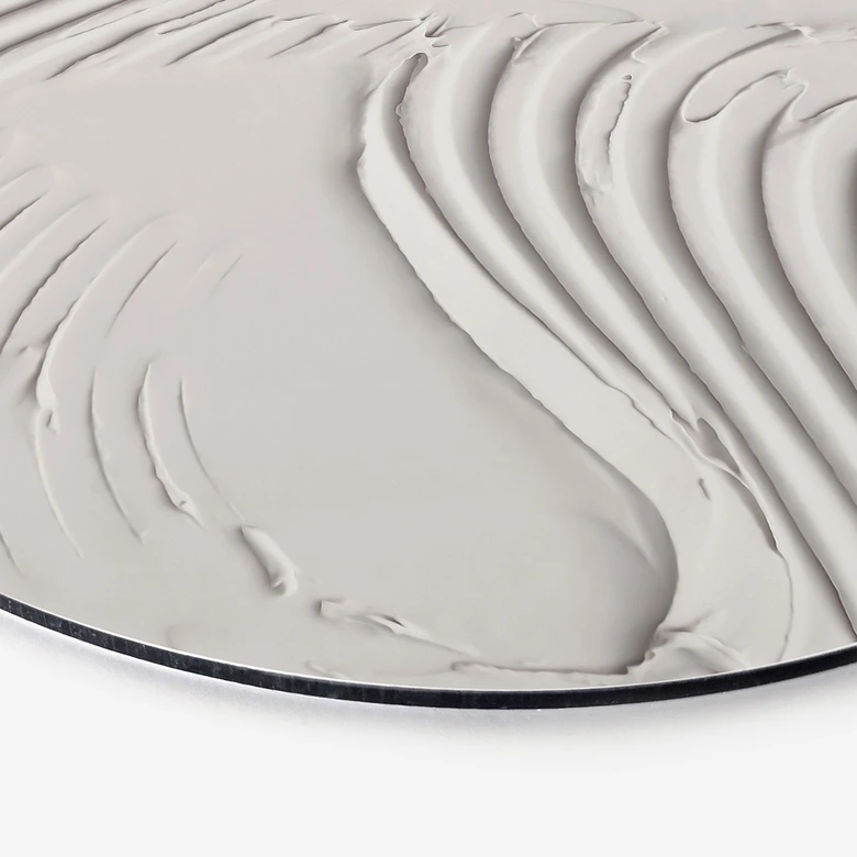 Wandbild Sanfte Strukturen in Beige - Pictufy Studio - Alu-Dibond Rund 