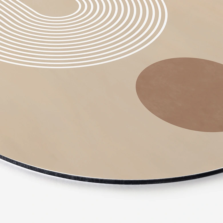 Wandbild Abstrakte Geometrie in Balance - Ristova - Alu-Dibond Rund 