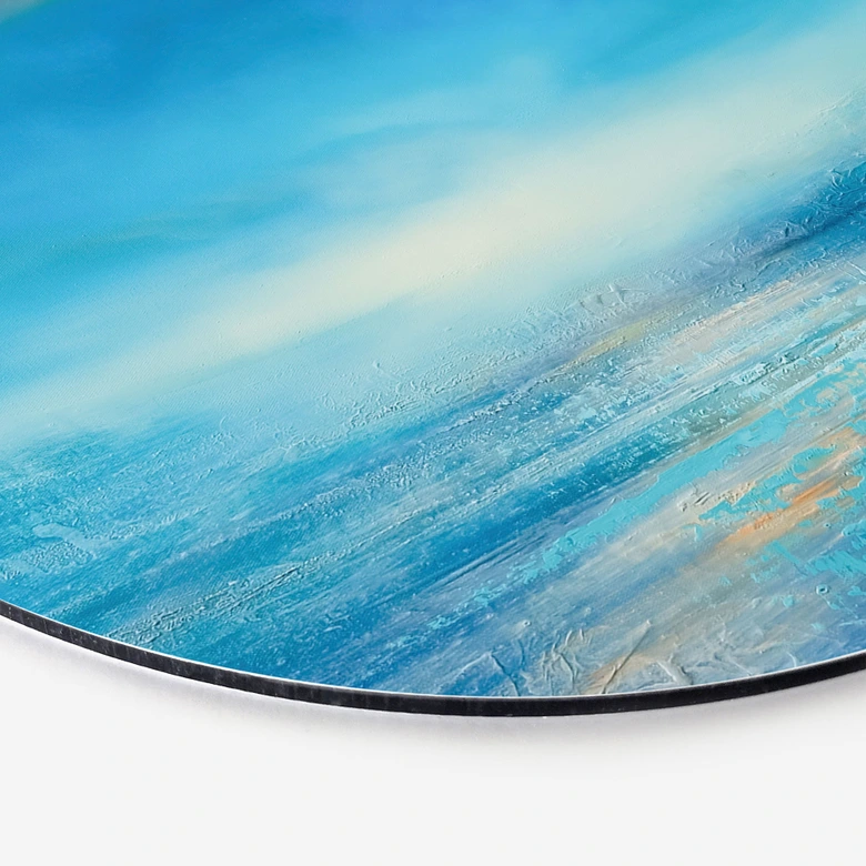 Wandbild Endlose Weite in Blau - Schmucker - Alu-Dibond Rund 
