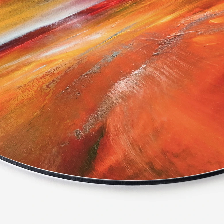 Wandbild Herbstlandschaft im Abendlicht - Schmucker - Alu-Dibond Rund 