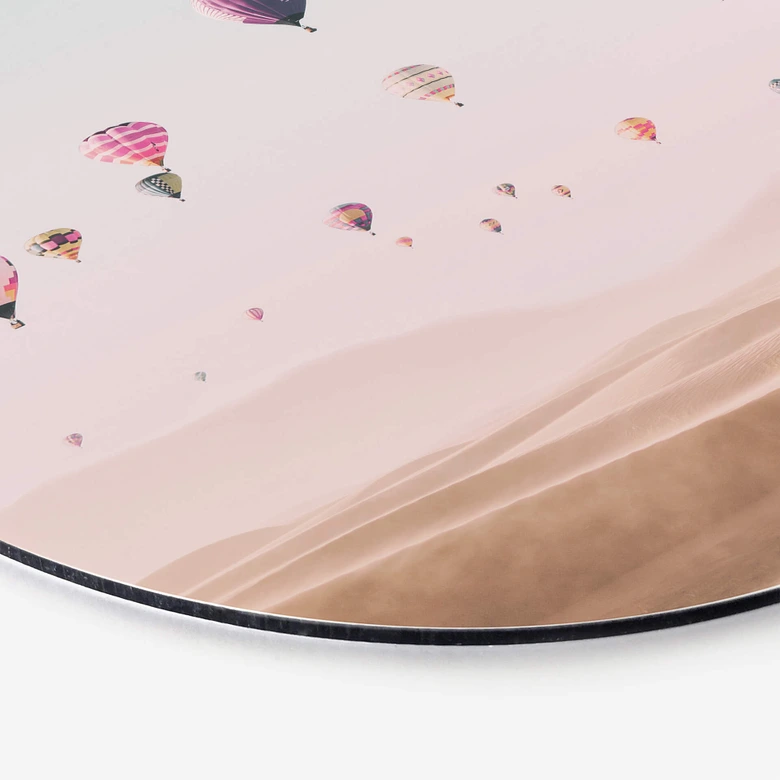 Alu-Dibond Sisi & Seb - Heißluftballon - Rund 