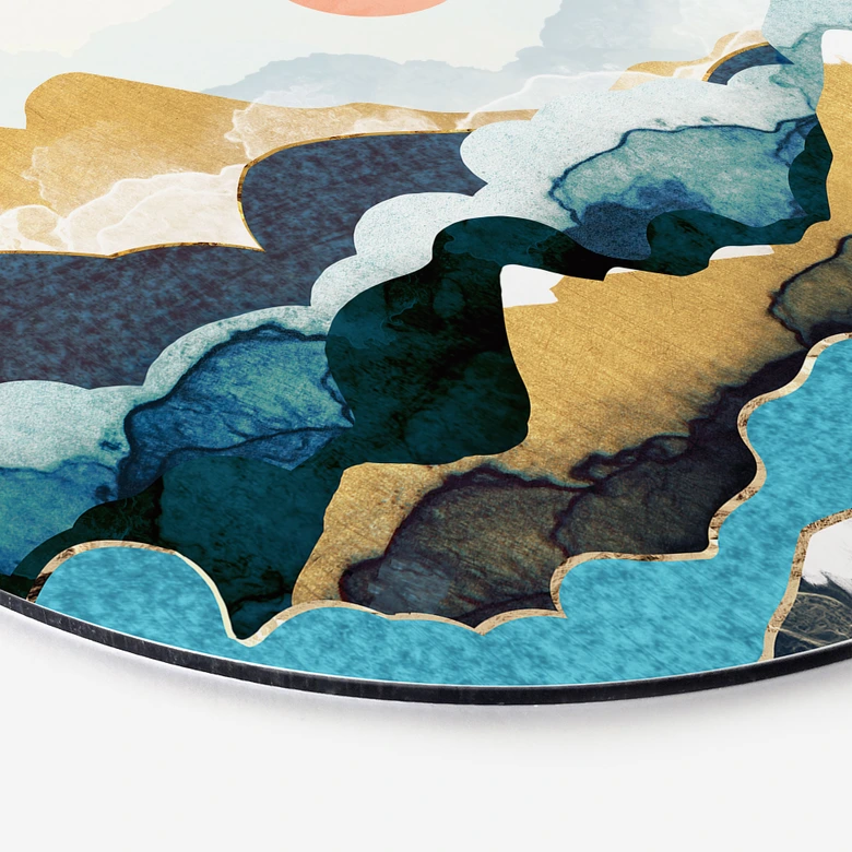 Dibond Wanddecoratie Bergtop boven de wolken - SpaceFrog Designs 