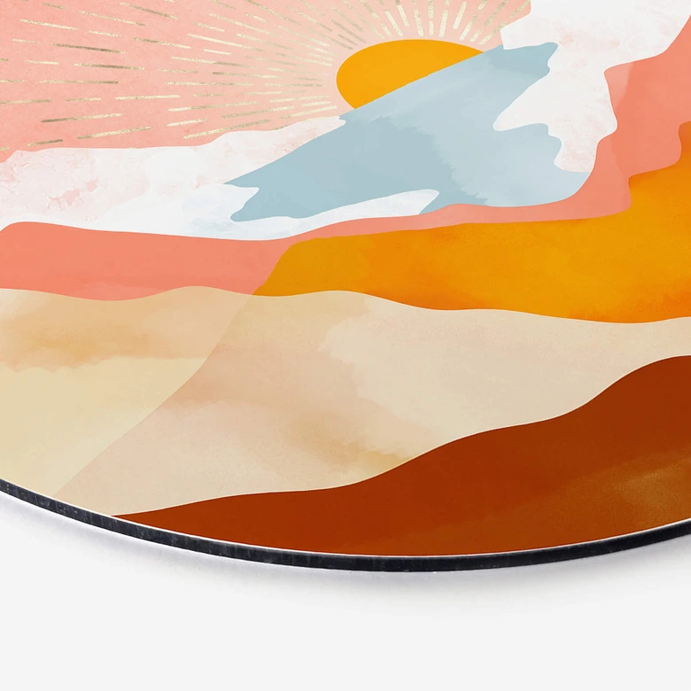 Alu-Dibond SpaceFrog Designs - Sommertag - Rund 