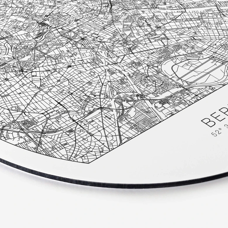 Tableau sur alu-Dibond plan de Berlin rond 