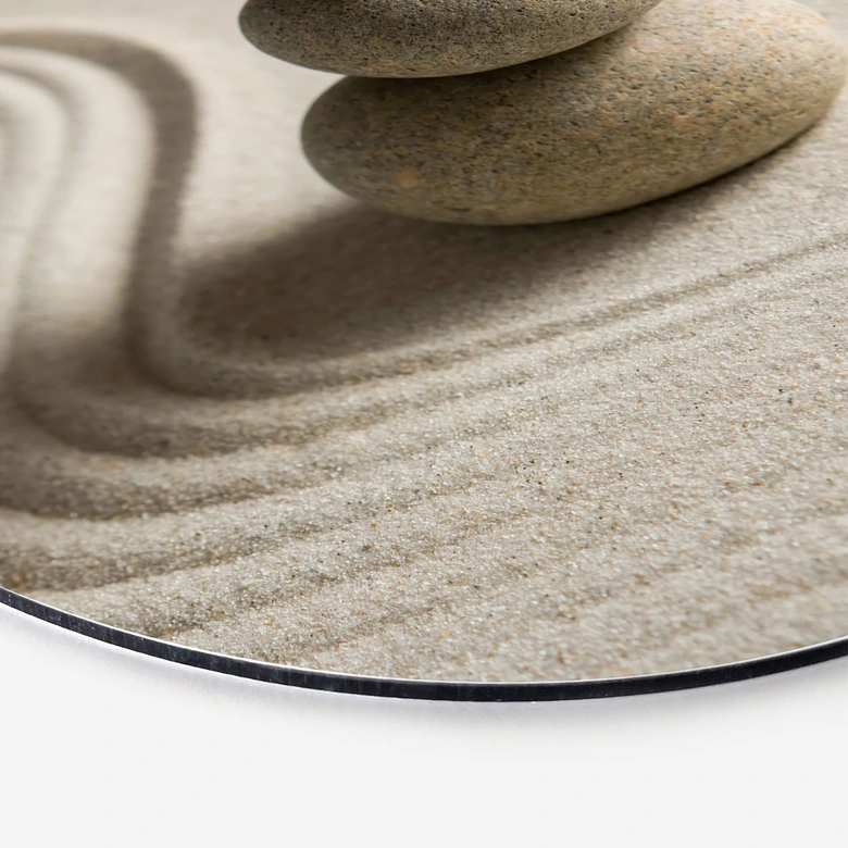 Wandbild Stone in Sand 2 - Alu-Dibond Rund 
