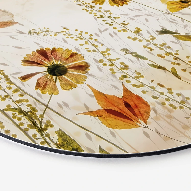 Wandbild Wilde Wiesenblumen im Sonnenlicht - Talen - Alu-Dibond Rund 
