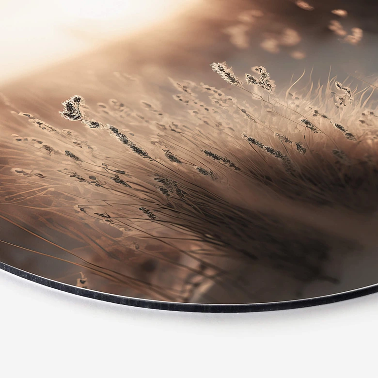 Rundes Wandbild Treechild - Sonnenuntergang über den Dünen - Alu-Dibond 