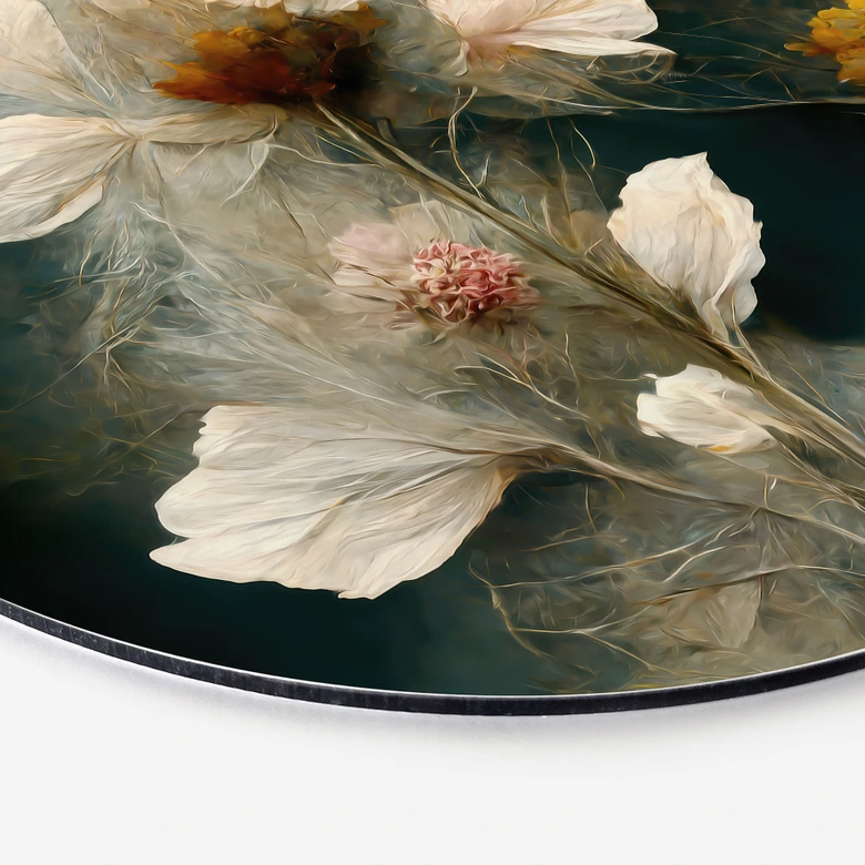 Wall Art Transient blossoms - Treechild - Alu-Dibond Round 