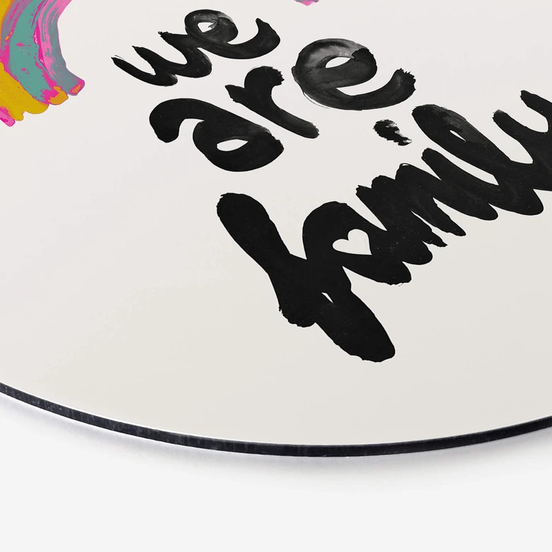 Rundes Wandbild We are family - Treechild - Alu-Dibond 