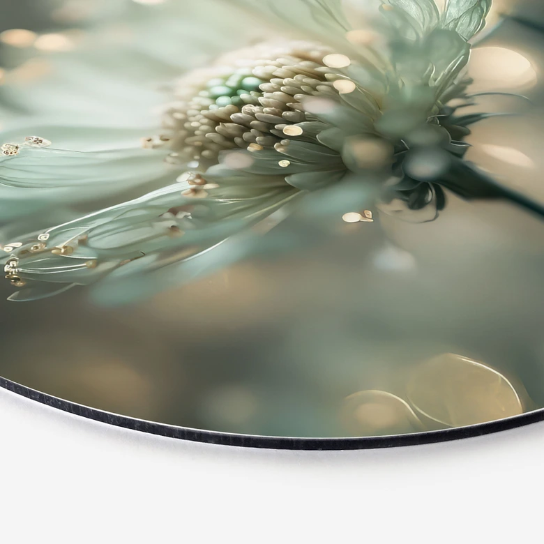 Wandbild Zartes Funkeln der Blüten - Treechild - Alu-Dibond Rund 