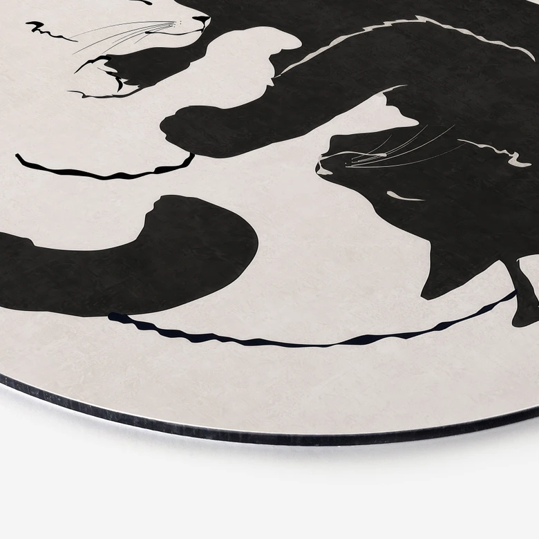 Dibond Wanddecoratie Katten Ying & Yang - Tunaboylu 