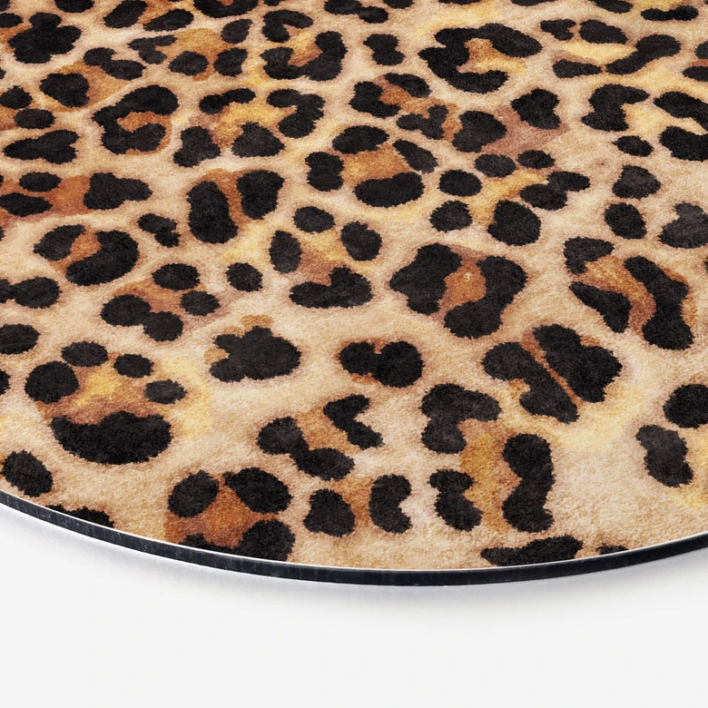 Wandbild Wilder Leopard - Animal Print - Tunaboylu - Alu-Dibond Rund 