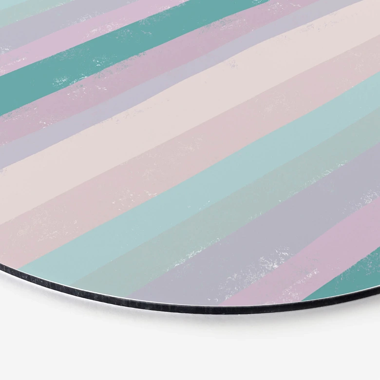Wandbild Farbenfrohe Leichtigkeit - Alu-Dibond Rund - uplusmestudio 